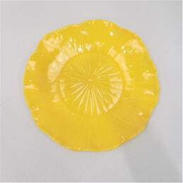 Metlox Poppytrail Lotus Yellow Dinner Plate & Serving Bowl alternative image