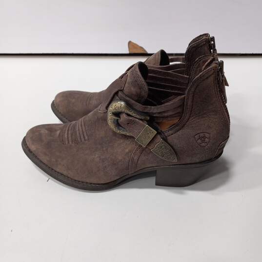 Ariat Brown Dulce Western Suede Bootie Size 8B image number 3