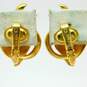 VNTG Crown Trifari Gold Tone Clip-On Earrings 8.4g image number 4