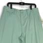 NWT A New Day Womens Blue Flat Front Wide Leg Cropped Chino Pants Size 14 image number 3