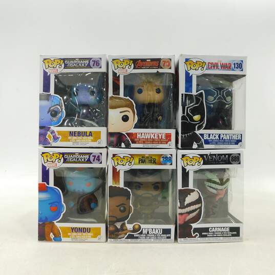 Mixed Lot of 6 Marvel Funko Pops Figures image number 1