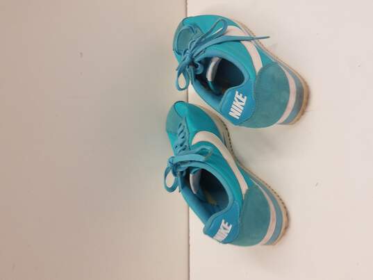 Nike Classic Cortez Nylon 749864 410 Womens Old School Retro Gamma Blue Size 9 image number 4