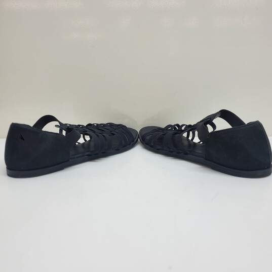 Eileen Fisher Black Suede Elastic Huarache Sandals Women's Size 8 image number 4