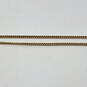 Designer J.Crew Gold-Tone Gray Leather Tassel Lobster Clasp Chain Necklace image number 3