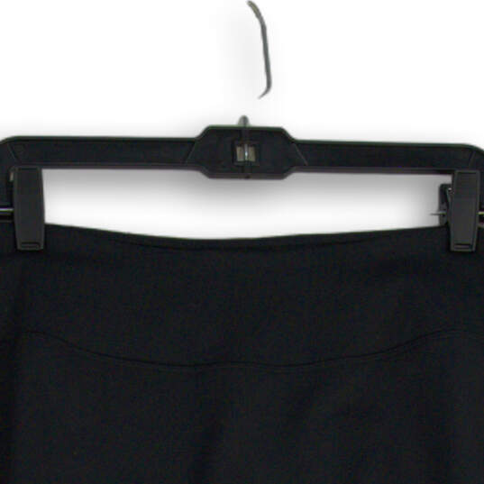 NWT Womens Black Elastic Waist Flat Front Pull-On Cargo Skirt Size LT image number 3