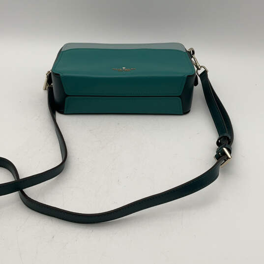 Womens Blue Detachable Strap Outer Pocket Zipper Crossbody Bag Purse image number 3