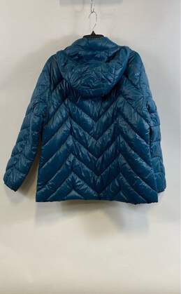 London Fog Womens Blue Quilted Long Sleeve Hooded Full Zip Puffer Jacket Size XL alternative image