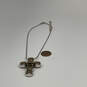 Designer Brighton Gold-Tone Enamel Rhinestone Snake Chain Pendant Necklace image number 3
