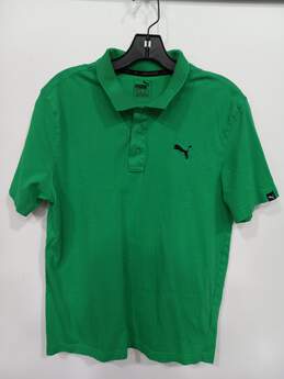 Puma Men's Green Polo Size Medium