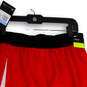 NWT Mens Red Black Elastic Waist Loose Fit Basketball Athletic Shorts Sz M image number 3