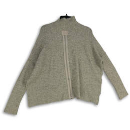 Womens Gray Long Sleeve Turtleneck Hi Low Hem Pullover Sweater Size XS alternative image