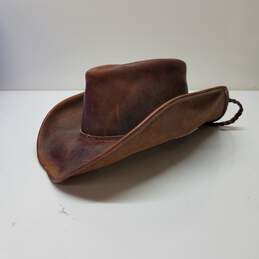 Leather Cowboy Hat Size Medium