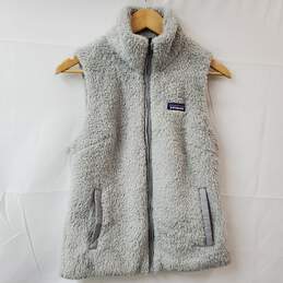 Patagonia Worn Wear Gray Fleece Full Zip Vest Women's M