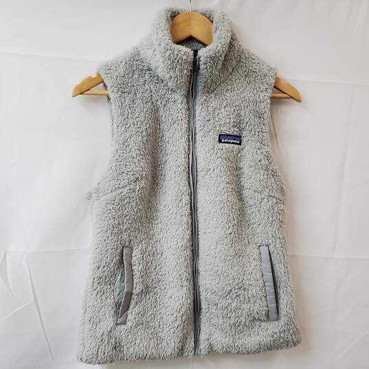 Patagonia Worn Wear Gray Fleece Full Zip Vest Women's M image number 1