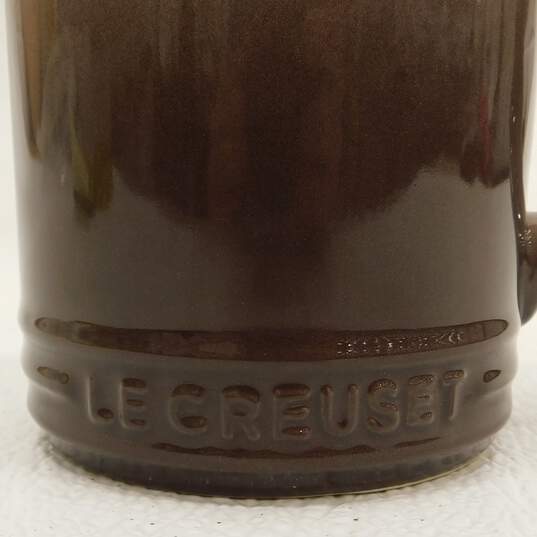 Buy the Le Creuset Brown Shiny 12 oz Mug GoodwillFinds