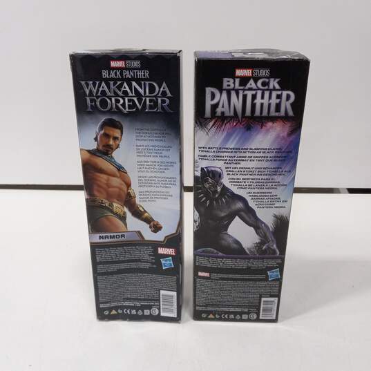Pair of Marvel Black Panther Action Figures In Box image number 2