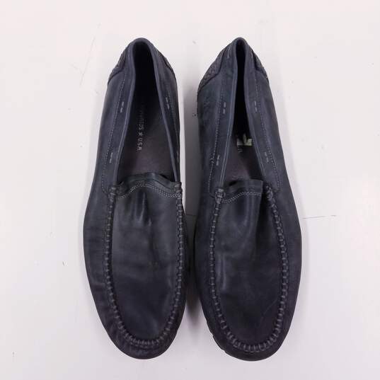 John Varvatos Black Leather Loafers Shoes Men's Size 12 M image number 5