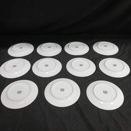 Bundle of 11 White Imperial Fine China Bread Plates w/ Floral Pattern alternative image