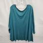 Eileen Fisher WM's Silk Blend Green Teal Color Blouse Top Size XL image number 1