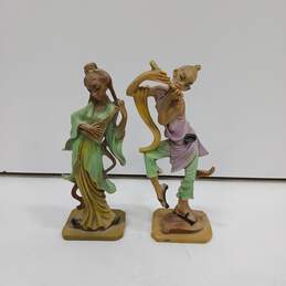 Bundle of 2 Vintage Japanese Resin Figurines