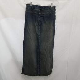 Paris Blues Soulmates Women's Dark Blue Denim Jean Skirt Y2K Vintage Size 11 alternative image