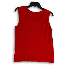 NWT Womens Red Scoop Neck Sleeveless Stretch Pullover Tank Top Size PM alternative image