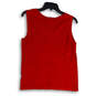 NWT Womens Red Scoop Neck Sleeveless Stretch Pullover Tank Top Size PM image number 2