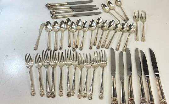 Oneida Community Coronation Silver Plate 49 Piece Cutlery Service Set image number 1