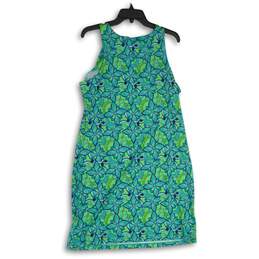 NWT Jean-Pierre Klifa Paris Womens Green Blue Floral Sleeveless Shift Dress Sz L alternative image