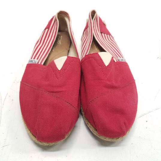 Toms Classic Rope Slip On Shoes Red 8.5 image number 6