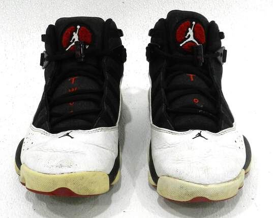 Jordan 6 Rings Black White Gym Red Men's Shoe Size 8 image number 1