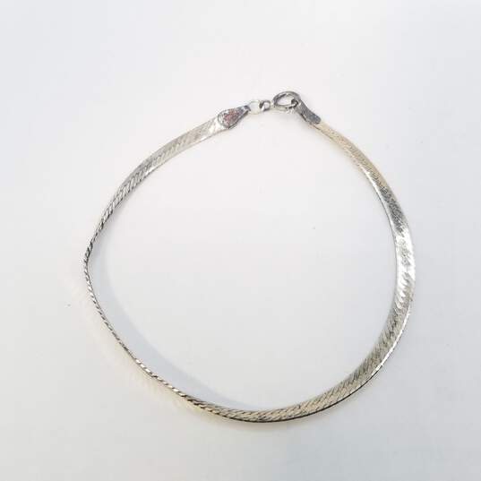 Sterling Silver F.W. Pearl Herringbone Bracelet Bundle 2 Pcs Damage  17.2g image number 3