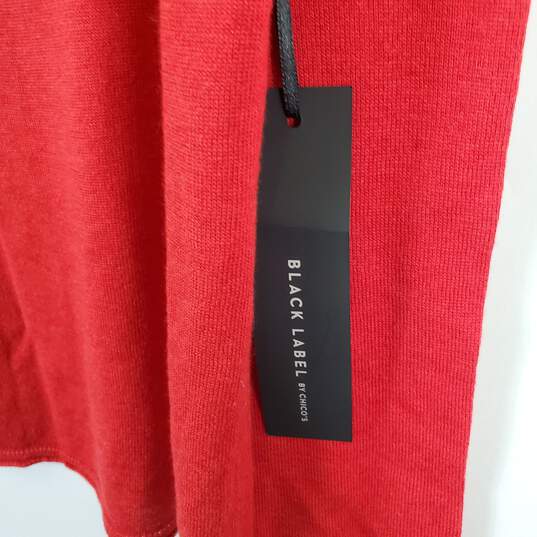 Chico's Women Red Turtleneck Top 2 NWT image number 3