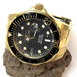 Designer Invicta 14356 Gold-Tone Classic Round Dial Analog Wristwatch