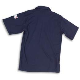 Tyndale Mens Navy Blue Short Sleeve Button Front Golf Polo Shirt Size L alternative image