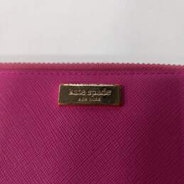 Kate Spade Pink Saffiano Leather Zip Around Wallet Clutch alternative image