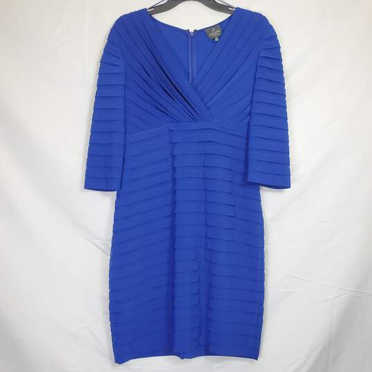 Adrianna Papell Royal Blue Ruffled Dress Sz 14P image number 1