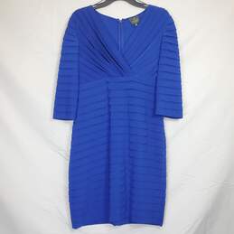 Adrianna Papell Royal Blue Ruffled Dress Sz 14P