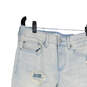NWT Womens Light Blue Denim Distressed Stacked Skinny Leg Jeans Size 28W 30L image number 3