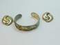 Taxco 925 Chunky Cuff Bracelet & Clip On Earrings 46.3g image number 1