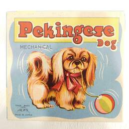 Vintage Working Alps Mechanical Pekingese Dog IOB
