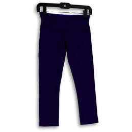 Womens Purple Soul Cycle Elastic Waist Pull-On Cropped Leggings Size 4
