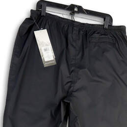 NWT Womens Black Elastic Waist Pockets Straight Leg Rain Pants Size XL alternative image