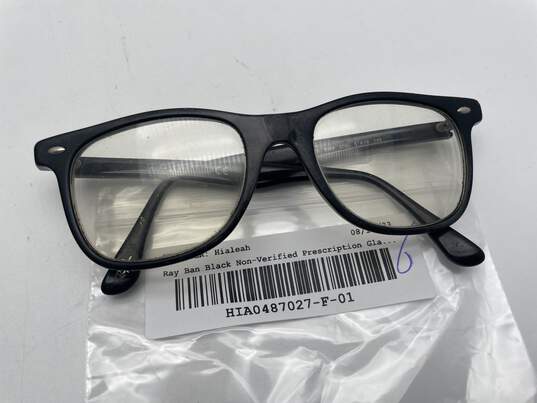 Authentic Unisex 5248-2000 Clear Lenses Black Frame Full Rim Eyeglasses image number 10