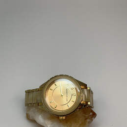 Designer Kenneth Jay Lane Gold-Tone Stainless Steel Round Dial Wristwatch alternative image