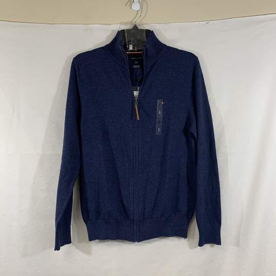 Men's Blue Tommy Hilfiger Full-Zip Sweater, Sz. S image number 1