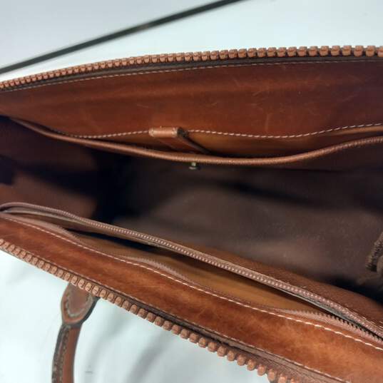 Dooney & Bourke brown and tan leather bag image number 4