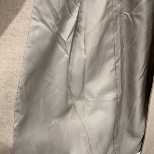 Bernardo Womens Beige Notch Lapel Long Sleeve Button Front Trench Coat Size X image number 5