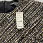 NWT Brooks Brothers Womens Gold Black Tweed Short Sleeve Sheath Dress Size 4P image number 3