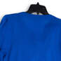 Womens Blue Knitted Cowl Neck Long Sleeve Pullover Sweater Size Large image number 4